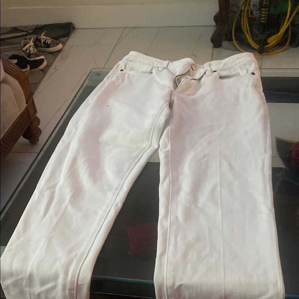 White Casual Pants